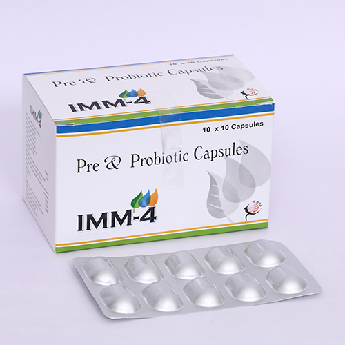 Product Name: IMM 4, Compositions of IMM 4 are Pre & Probiotic Capsules - Biomax Biotechnics Pvt. Ltd