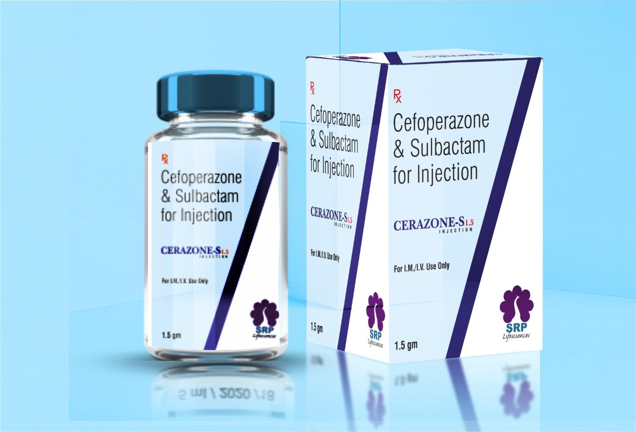 Product Name: Cerazone s, Compositions of Cerazone s are cefoperazone & sulbactam for injection - Cynak Healthcare