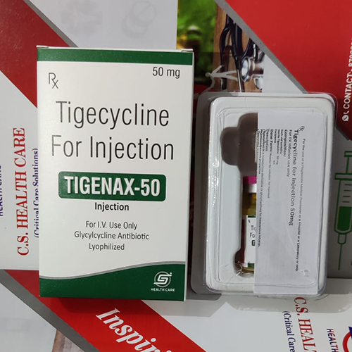 Product Name: TIGENAX 50, Compositions of TIGENAX 50 are Tigecycline For Injection - C.S Healthcare