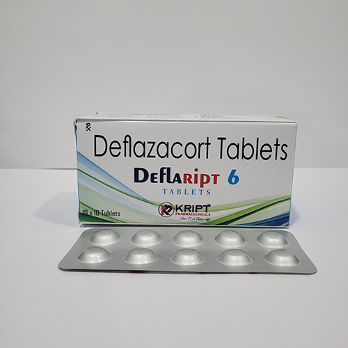 Product Name: Deflaript 6, Compositions of Deflaript 6 are Deflazacort Tablets - Kript Pharmaceuticals
