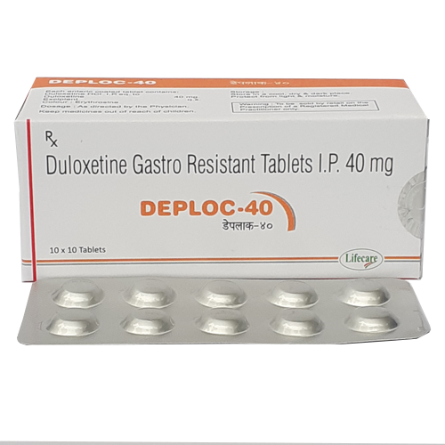 Product Name: Deploc 40, Compositions of Deploc 40 are Duloxetine Gastro Resistant Tablets IP 40mg - Lifecare Neuro Products Ltd.