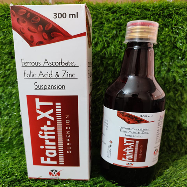 Product Name: FAIRFIT XT, Compositions of FAIRFIT XT are Ferrous Ascorbate 30 mg+Folic Acid 500 mg+Zinc 7.5 mg - Anista Healthcare