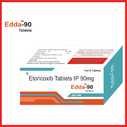 Product Name: Edda 90, Compositions of Edda 90 are Etoricoxib Tablets IP 90 mg - Greef Formulations