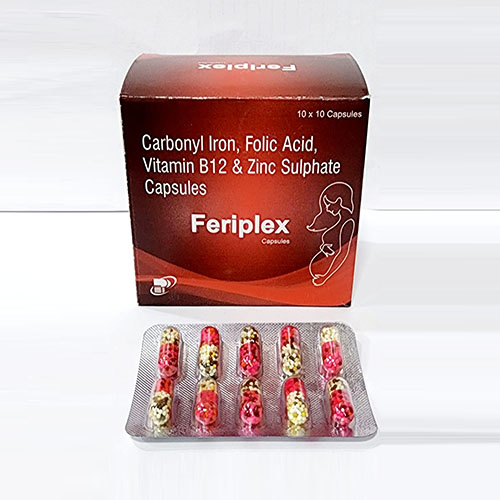 Product Name: Fireplex, Compositions of Fireplex are Carbonyl Iron,Folic Acid,Vitamin B12 & Zinc Sulphate Capsules - Pride Pharma
