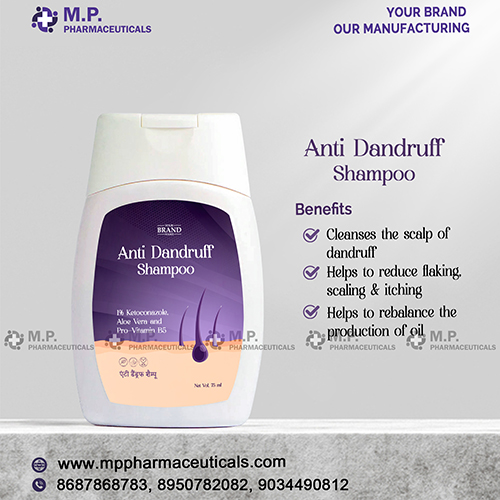 Product Name: Anti Dandruff Shampoo, Compositions of Anti Dandruff Shampoo are Anti Dandruff Shampoo - M.P Pharmaceuticals