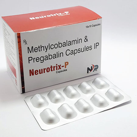Product Name: Neurotrix P, Compositions of Neurotrix P are Methylcobalamin & Pregabalin Capsules IP - Noxxon Pharmaceuticals Private Limited