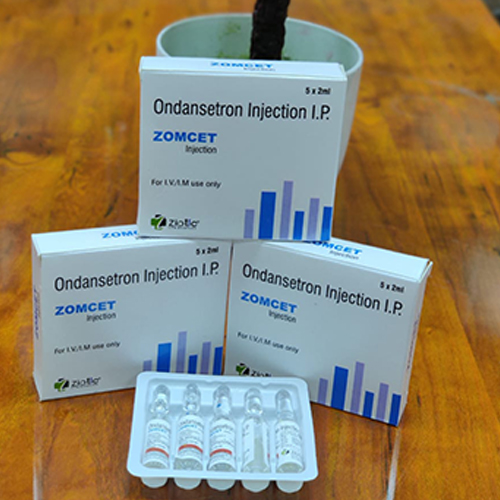 Product Name: Zomcet, Compositions of Zomcet are Ondasetron Injection IP - Ziotic Life Sciences