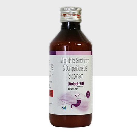 Product Name: Aciset 7D, Compositions of Aciset 7D are Magaldrate Simethicone & Domperidone Oral Suspension - Mediquest Inc