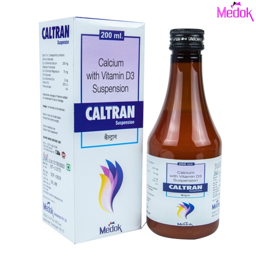 Product Name: Caltran, Compositions of Caltran are calcium with vitamin D3  - Medok Life Sciences Pvt. Ltd