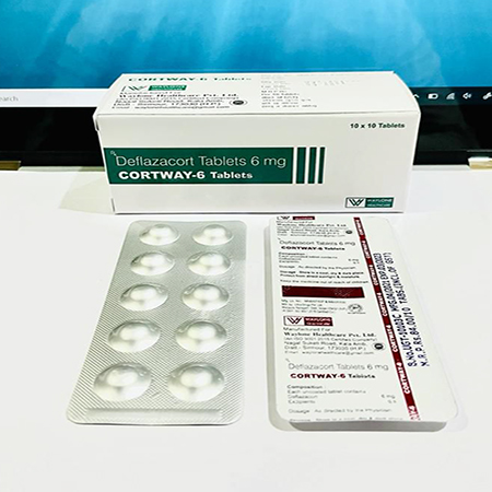 Product Name: Cortway 6, Compositions of Cortway 6 are Deflazacort Tablets - Waylone Healthcare