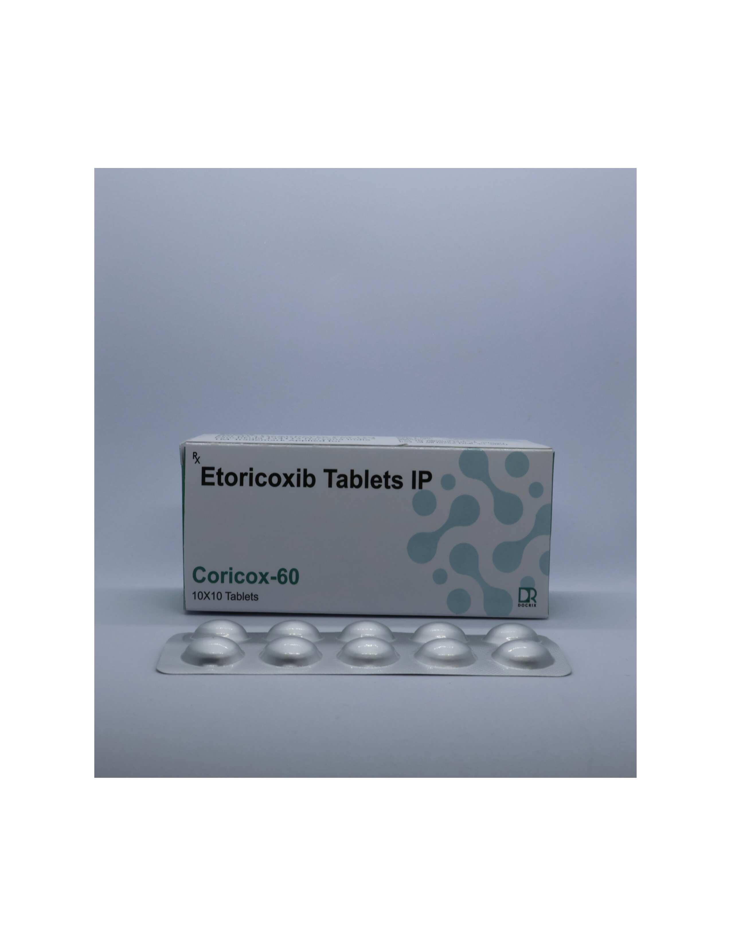 Product Name: Coricox 60, Compositions of Coricox 60 are Etoricoxib Tablets IP - Docrix Healthcare