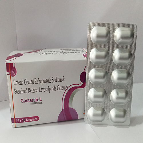 Product Name: Gastarab L, Compositions of Gastarab L are Enteric Coated Rabeprazole Sodium & Sustained Release Levosulpiride  Capsules - Paraskind Healthcare