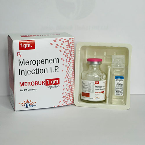 Product Name: Merobur, Compositions of Merobur are Meropenem Injection I.P. - Burgeon Health Series Pvt Ltd