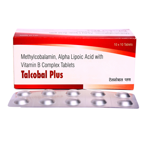 Product Name: Talcobal Plus, Compositions of Talcobal Plus are Methylcobalamin Alpha Lipoic Acid & Vitamin B-Complex Tablets - Servocare Lifesciences