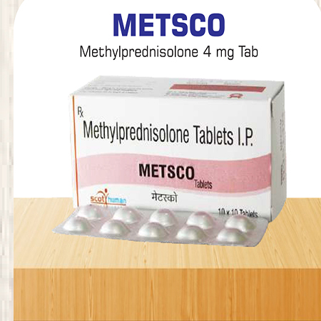 Product Name: Metsco, Compositions of Metsco are Methylprednisolone Tablets IP - Scothuman Lifesciences