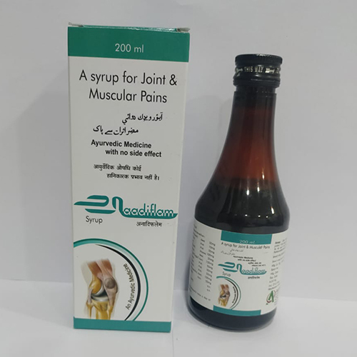 Product Name: Aadiflam, Compositions of Aadiflam are A syrup for joint & muscular pains - Aadi Herbals Pvt. Ltd