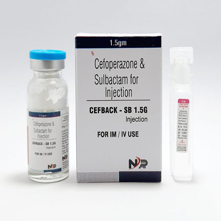 Product Name: Cefback Sb 1.5G, Compositions of Cefback Sb 1.5G are Cefoperazone & Sulbactam For injection - Noxxon Pharmaceuticals Private Limited