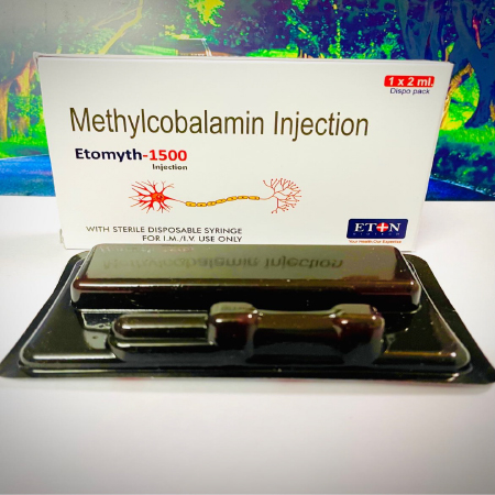 Product Name: Etomyth 1500, Compositions of Etomyth 1500 are Methylcobalamin injection - Eton Biotech Private Limited