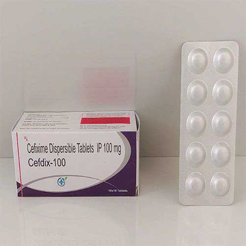 Product Name: Cefdix 100, Compositions of Cefdix 100 are Cefixime Dispersible Tablets Ip 100 mg - Caddix Healthcare