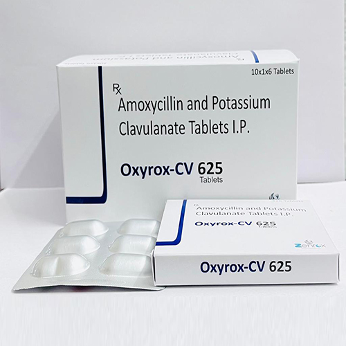 Product Name: OXYROX CV 625, Compositions of OXYROX CV 625 are Amoxycillin and Potassium Clavulanate Tablets I.P. - Zenox Pharmaceuticals
