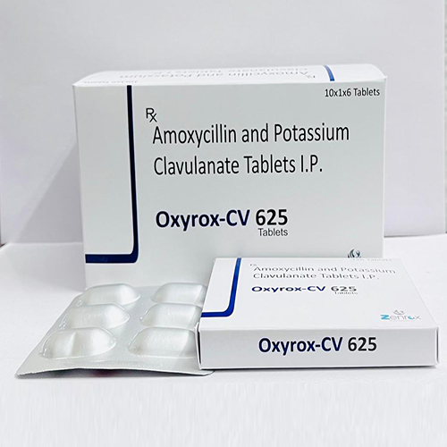 Product Name: Oxyrox cv 625, Compositions of Oxyrox cv 625 are Amoxycillin and Potassium Clavulanate Tablets I.P. - Zenox Pharmaceuticals