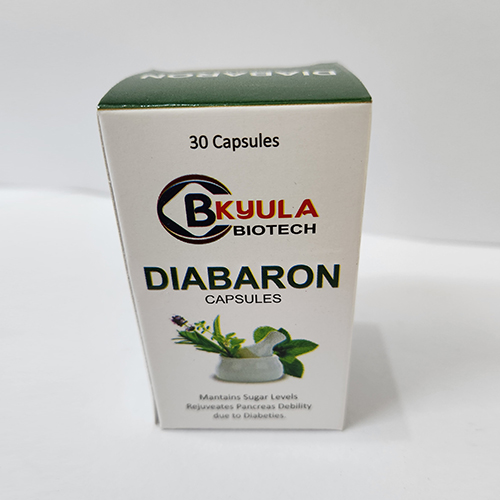 Product Name: Diabaron, Compositions of Diabaron are Diabaron Capsules - Bkyula Biotech