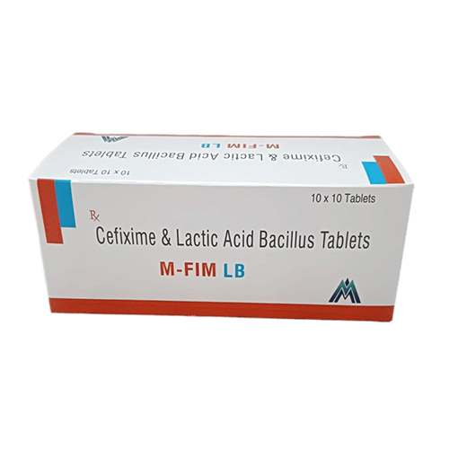 Product Name: M FIM LB, Compositions of M FIM LB are Cefixime & Lactic Acid Bacillus Tablets - Medlo Biotech