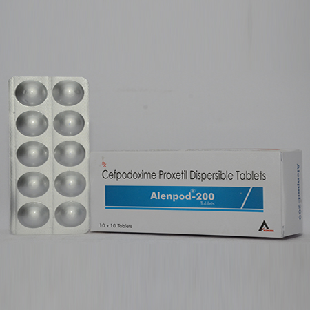 Product Name: ALENPOD 200, Compositions of ALENPOD 200 are Cefpodoxime Proxetil Dispersable Tablets - Alencure Biotech Pvt Ltd