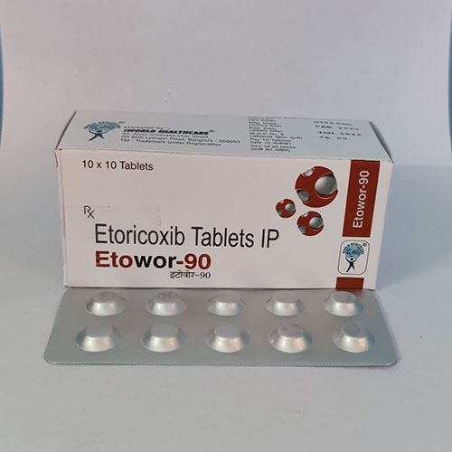 Product Name: Etowor 90, Compositions of Etowor 90 are Etorocoxib Tablets IP - WHC World Healthcare