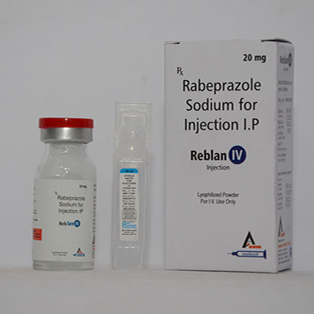 Product Name: REBLAN IV, Compositions of REBLAN IV are Rabeprazole Sodium For Injection IP - Alencure Biotech Pvt Ltd