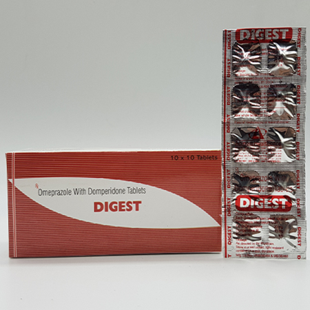 Product Name: Digest, Compositions of Digest are Omeprazole with Domperidone Tablets - Acinom Healthcare