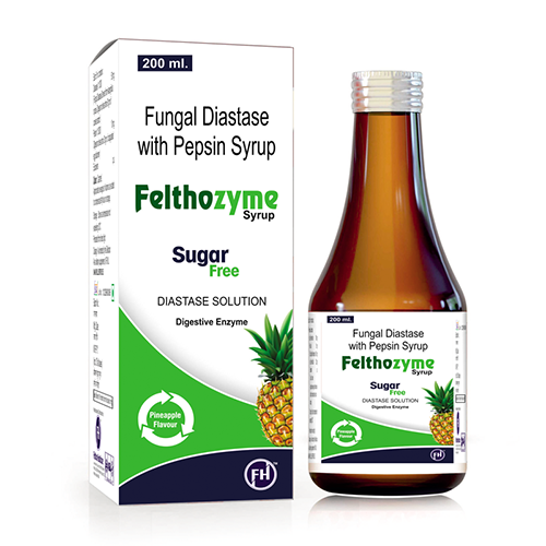 Product Name: Felthozyme, Compositions of Felthozyme are Fungal Diastase with Pepsin  Syrup - Felthon Healthcare