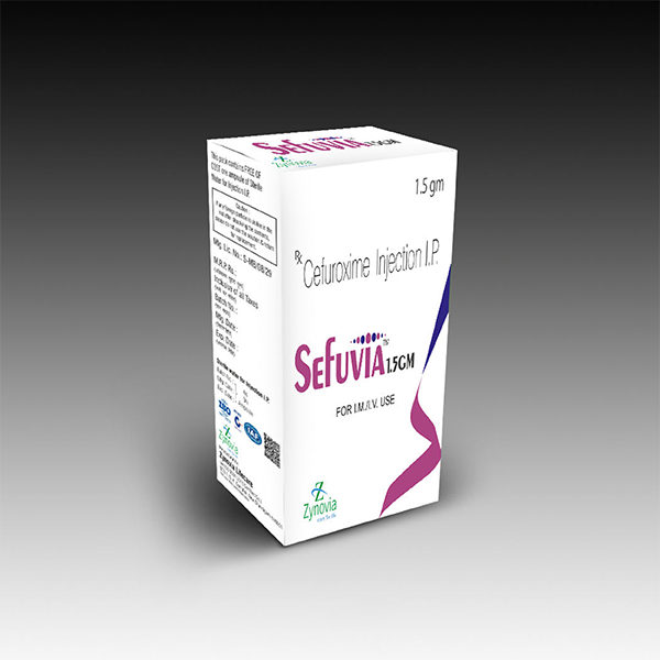 Product Name: Sefuvia 1.5gm, Compositions of Sefuvia 1.5gm are Cefuroxime Injection I.P - Zynovia Lifecare