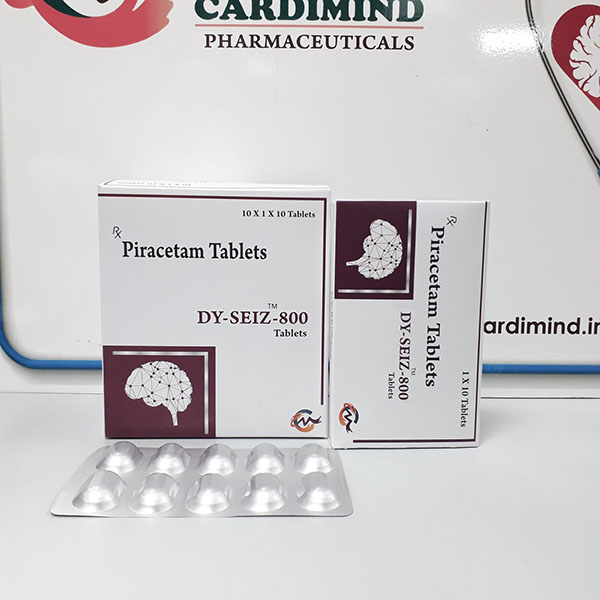 Product Name: Dy Seiz 800, Compositions of Dy Seiz 800 are Piracetam Tablets - Aseric Pharma