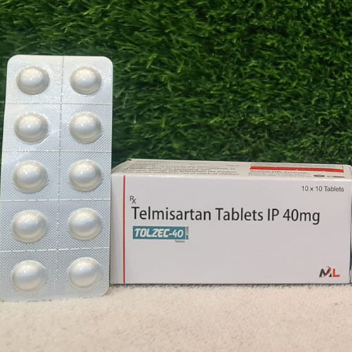 Product Name: Tolzec 40, Compositions of Tolzec 40 are Telmisartan Tablets IP 40 mg - Medizec Laboratories