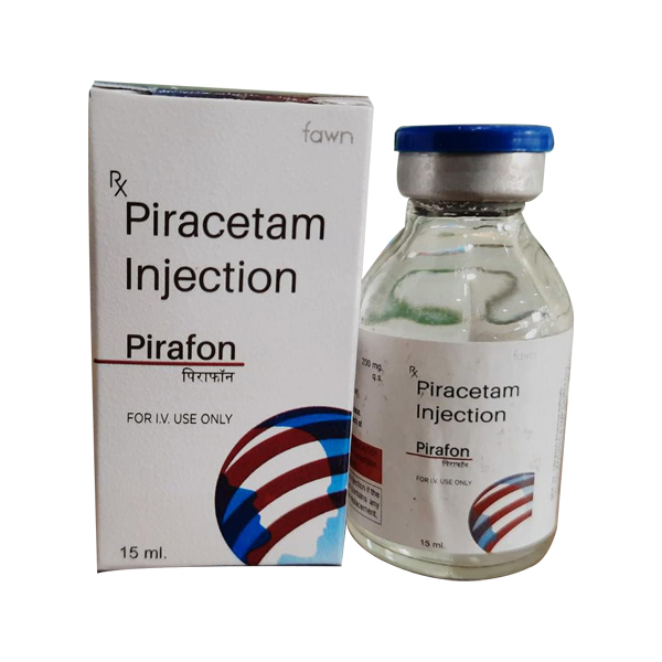Product Name: PIRAFON, Compositions of Piracetam 200mg Injection are Piracetam 200mg Injection - Fawn Incorporation