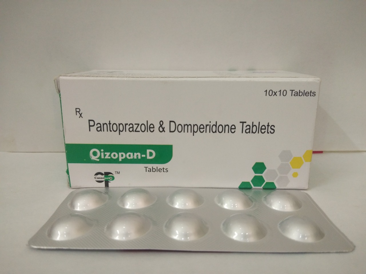 Product Name: Qizopan D, Compositions of Qizopan D are Pantoprazole & Domeperidone Tablets - Cassopeia Pharmaceutical Pvt Ltd