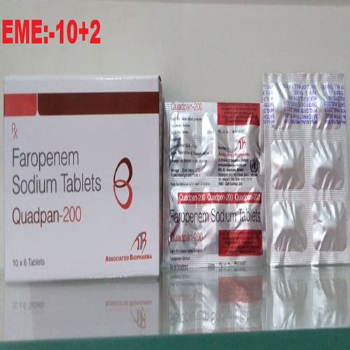 Product Name: Quadpan 200, Compositions of Quadpan 200 are Faropenem Sodium - Associated Biopharma