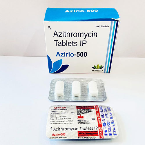 Product Name: Azirio 500, Compositions of Azirio 500 are Azithromycin - G N Biotech