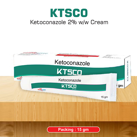 Product Name: Ktsco, Compositions of Ktsco are Ketoconazole 2.0% w/w  Cream - Scothuman Lifesciences
