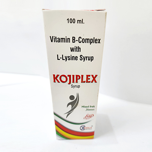 Product Name: Kojiplex, Compositions of Kojiplex are Vitamin B-Complex with L-Lysine Syrup - Bkyula Biotech