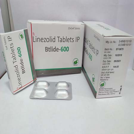 Product Name: Btlide 600, Compositions of Btlide 600 are Linezolid Tablets IP  - Biotanic Pharmaceuticals