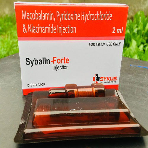 Product Name: Sybalin Forte, Compositions of Sybalin Forte are Mecobalamin, Pyridoxine Hydrochloride & Niacinamide - Space Healthcare