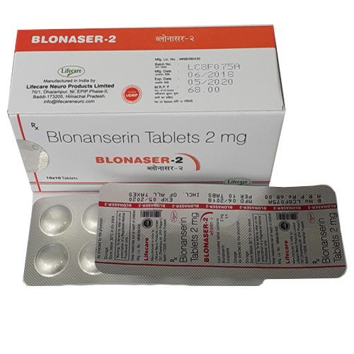 Product Name: Blonaser 2, Compositions of Blonaser 2 are Blonanserin Tablets 2mg - Lifecare Neuro Products Ltd.