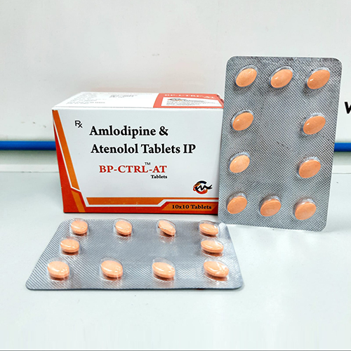 Product Name: BP CTRL AT, Compositions of BP CTRL AT are Amlodipine  & Atenolol Tablets IP - Cardimind Pharmaceuticals