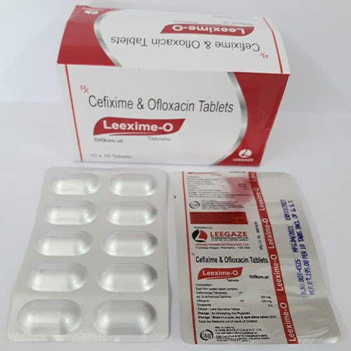 Product Name: Leexime O, Compositions of Leexime O are Cefixime & Ofloxacin - Leegaze Pharmaceuticals Private Limited
