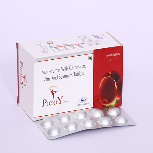 Product Name: PICKLY, Compositions of PICKLY are Multivitamin with Chromium , Zinc And Selenium Tablets - Biomax Biotechnics Pvt. Ltd