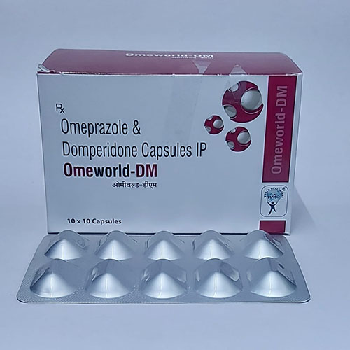 Product Name: Omeworld DM, Compositions of Omeworld DM are Omeprazole & Domperidone Capsules IP - WHC World Healthcare