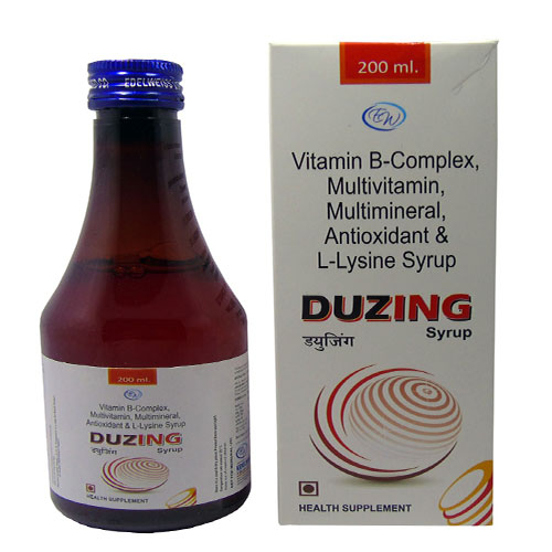Product Name: DUZING, Compositions of DUZING are Multivitamin +Multimineral+Antioxidants with Ginseng - Edelweiss Lifecare