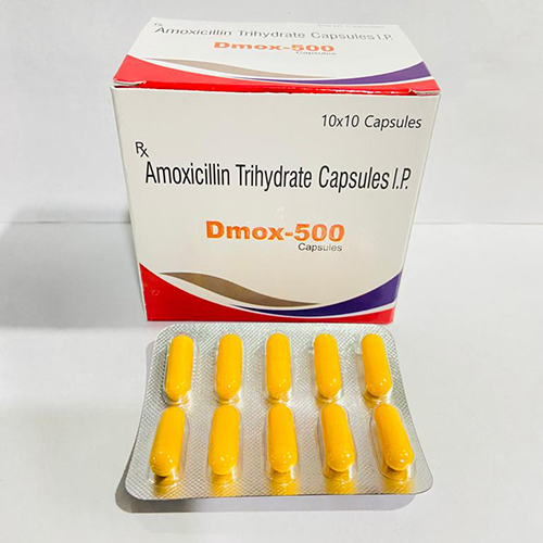 Product Name: Dmox 500, Compositions of Dmox 500 are Amoxicillin Trihydrate Capsules IP - Disan Pharma